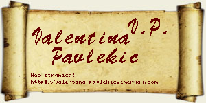 Valentina Pavlekić vizit kartica